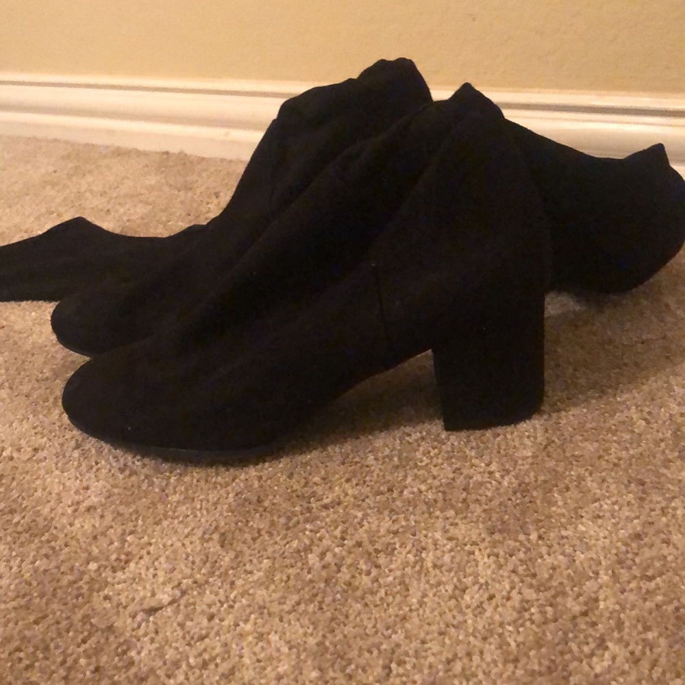 Black knee high boots
